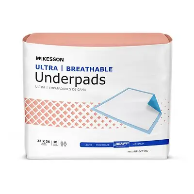 McKesson Brand - UPHV2336 McKesson Ultra Breathable Heavy Absorbency Low Air Loss Underpad