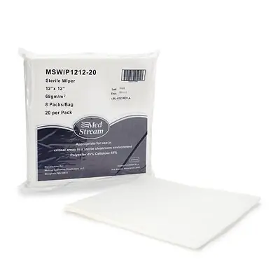 McKesson Brand - MSWIP1212-20 McKesson Cleanroom Wipe ISO Class 5