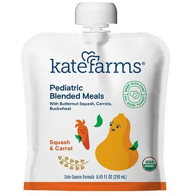 Kate Farms - 811112030119 Kate Farms® Pediatric Blended Meals with Squash and Carrots