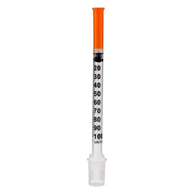 Sol-Millennium Medical - 1612812B Standard Insulin Syringe with Needle Sol-M™ 1 mL 1/2 Inch 28 Gauge NonSafety Regular Wall
