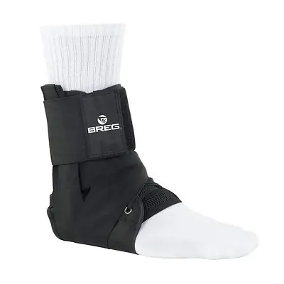 Breg - 100621-040 Ankle Support Breg® Large Figure-8 Strap / Lace-Up Closure Left / Right Foot
