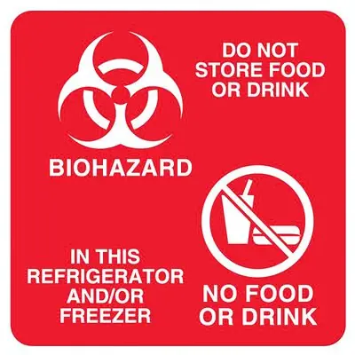 United Ad Label - ULBH701 "Do Not Store Food or Drink in This Refrigerator and/or Freezer" Magnetic Sign