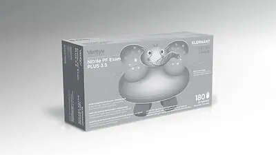 Ventyv - 10337101 Exam Glove Ventyv® Plus 3.5 ELEPHANT X-Large 180 per Box NonSterile Nitrile Standard Cuff Length Textured Fingertips Violet Chemo Tested