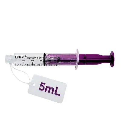 U Deliver Medical - ES05H Oral Medication Syringe ENFit™ O-Ring 5 mL Enfit Tip Without Safety