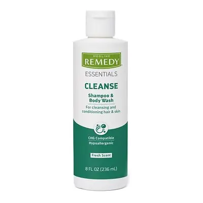 Medline - MSC092SBW08 Shampoo and Body Wash Remedy Essentials 8 oz. Flip Top Bottle Citrus Vanilla Scent