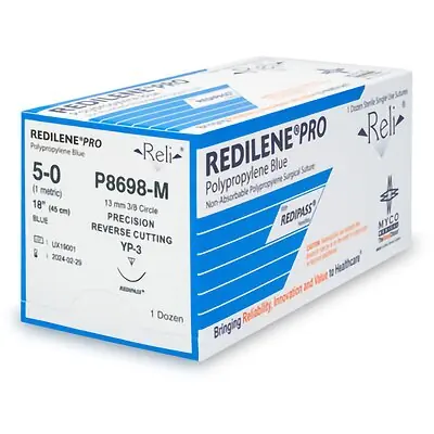 Myco Medical Supplies - P8698-M Reli® Redilene™ Suture with Needle