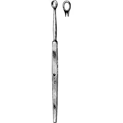 Sklar - 06-4135 Dermal Curette Sklar® Fox 5-1/2 Inch Length Solid Flat Handle 5 mm Tip Straight Fenestrated Oval Tip