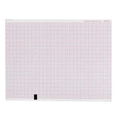 Precision Charts - 9100-028-01 Recording Chart Paper Z-Fold Red Grid
