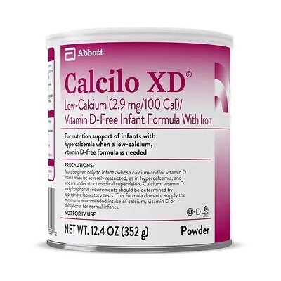 Abbott Nutrition - 53328 Calcilo XD® Low-Calcium/Vitamin D-Free with Iron Powder Infant Formula