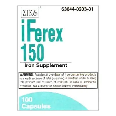 Nnodum Corp - 63044020301 Ziks® Iferex 150 Iron Supplement