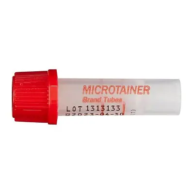 BD - 365963 BD Microtainer® Capillary Blood Collection Tube Plain 250 µL to 500 µL BD Microgard™ Closure Plastic Tube