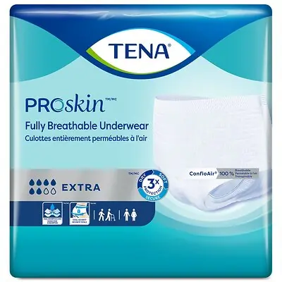 Essity HMS North America Inc - 72518 Tena® ProSkin Extra™ Fully Breathable Absorbent Underwear