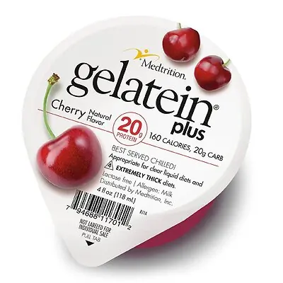 Medtrition-National Nutrition - 11701 Gelatein® Plus Cherry High Protein Gelatin