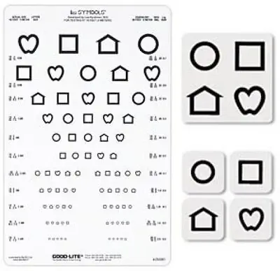 Good-Lite - 255001 Distant Chart LEA SYMBOLS® Vision Screening Chart 9 X 14 Inch Hanging