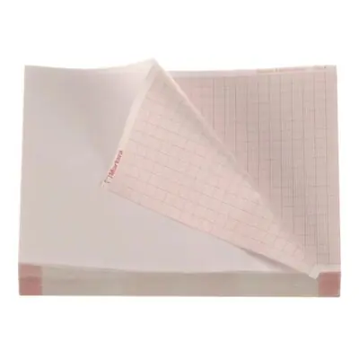 Welch Allyn - 9100-028-50 Recording Chart Paper Z-Fold Red Grid