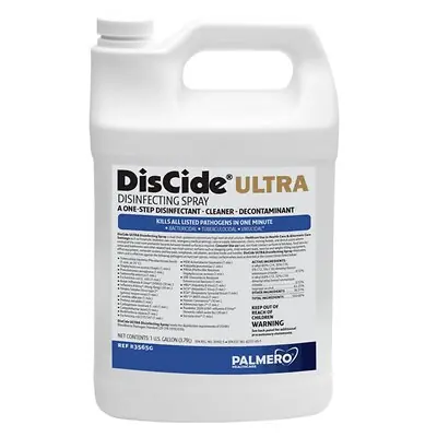 Palmero - 3565G Surface Disinfectant Cleaner DisCide® Ultra Quaternary Based Manual Pour Liquid 1 gal. Jug Herbal Scent NonSterile