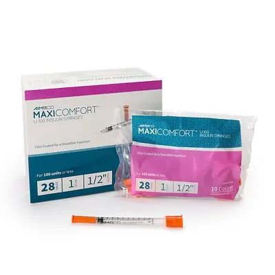 MHC Medical - 503 MaxiComfort® II Standard Insulin 1mL Syringe with Needle