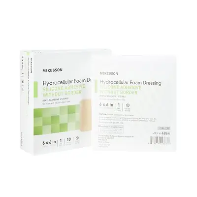McKesson Brand - 4864 McKesson Silicone Gel Adhesive without Border Silicone Foam Dressing
