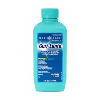 Geri-Care XMYL-12-GCP - Geri-Care® Maximum Strength Antacid Oral Suspension, 12-ounce bottle - 1/Bottle, 12/Case