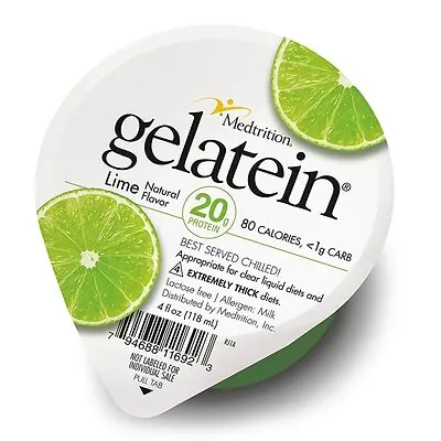 Medtrition-National Nutrition - 11692 Oral Supplement Gelatein® Lime Flavor Gel 4 oz. Cup