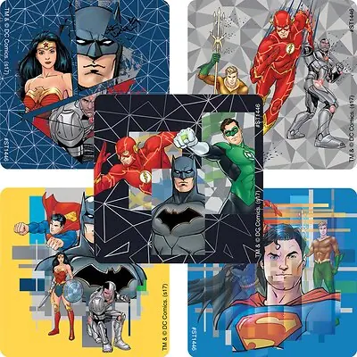 SmileMakers - ST1446R Sticker SmileMakers® 100 per Roll Justice League 2-1/2 X 2-1/2 Inch