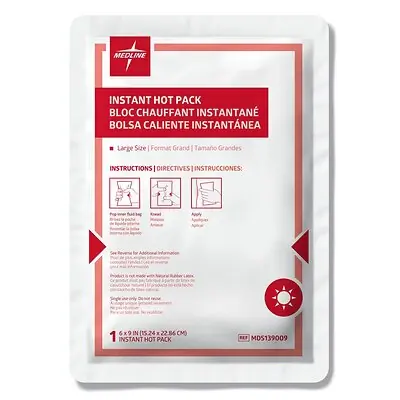 Medline - MDS139009 Instant Hot Pack Medline General Purpose Large Plastic / Sodium Acetate Disposable