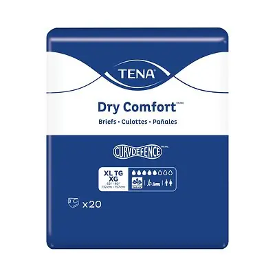 Essity HMS North America Inc - 67440 Tena® Dry Comfort™ Briefs with Curvdefence™ Extra Large