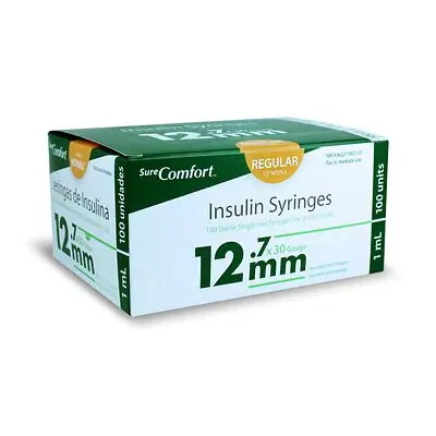 Allison Medical Inc - 22-6210 Standard Insulin Syringe with Needle Surecomfort® 1 mL 1/2 Inch 30 Gauge NonSafety Regular Wall