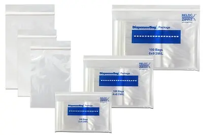 Minigrip - MGZ2P0810 Reclosable Bag Reloc-Zippit® 8 X 10 Inch LDPE Clear Zipper Closure