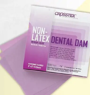 SPS Medical Supply - 19500 EENT Drape Crosstex® Peppermint Dental Dam 6 W X 6 L Inch NonSterile