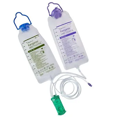 Cardinal - E10FFR Enteral Feeding Pump Flush Bag Set Kangaroo OMNI™ ENtelliSet™ 1000 mL NonSterile