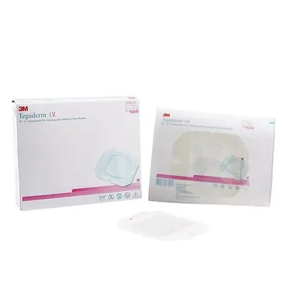 Solventum Corporation - 1668 3M™ Tegaderm™ I.V. Transparent Film Dressing with Adhesive-Free Window