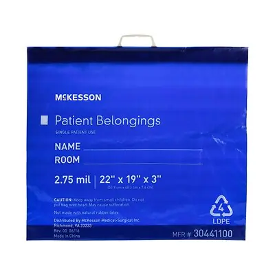 McKesson Brand - 30441100 Medi-Pak™ Performance Patient Belongings Bag