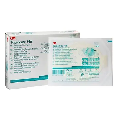 Solventum Corporation - 1630 Transparent Film Dressing 3M™ Tegaderm™ 4 X 4-1/2 Inch Frame Style Delivery Oval Sterile