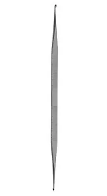 V. Mueller - AU12454 Stapes Curette V. Mueller® House 6-1/4 Inch Length Double-ended Serrated Handle 1.8 X 2.5 mm Tip / 1.8 X 3 mm Tip Oval Cup Tip