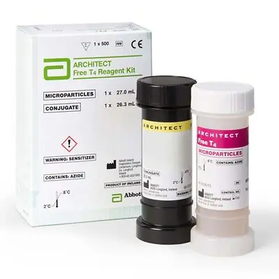 Abbott - 07K6539 Immunoassay Reagent Architect™ Free Thyroxine (FT4) For Architect i2000 Analyzer 500 Tests
