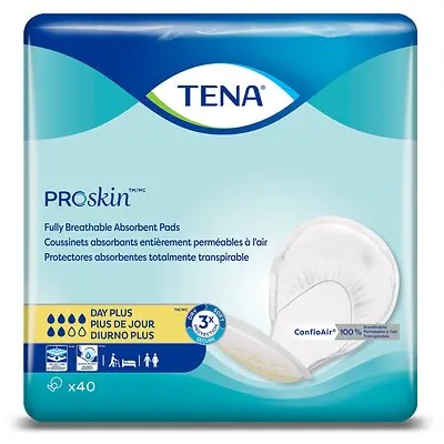 Essity HMS North America Inc - 62618 Tena® Day Plus™ Fully Breathable Absorbent Incontinence Pad