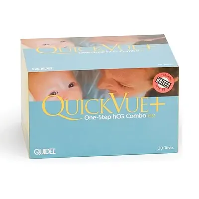 Quidel - 00179 Reproductive Health Test Kit QuickVue+® One-Step hCG Combo hCG Pregnancy Test 90 Tests CLIA Waived Sample Dependent