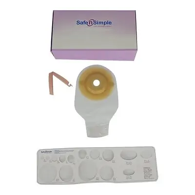 Safe N Simple - SNS7612258 Ostomy Pouch Safe n Simple™ One-Piece System 12 Inch Length Convex