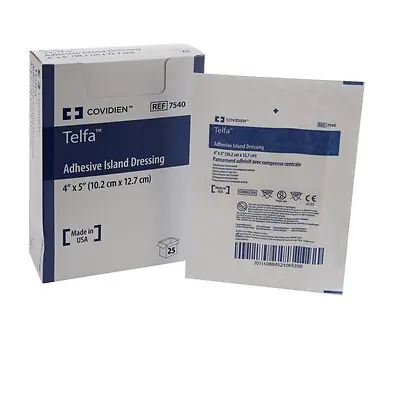 Cardinal - 7540 Telfa™ White Adhesive Dressing