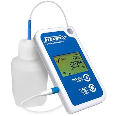 Thermco Products Inc - LTTRED3016RUSB Refrigerator / Freezer Vaccine Data Logger with Alarm Kit LogTag® TRED30-16R Fahrenheit / Celsius -40° to 210°F (-40° to 99°C) External Bottle Probe Wall Mount Battery Operated