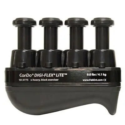 Fabrication Enterprises - 10-3775 Hand Exerciser CanDo® Digi-Flex® LiTE® Black X-Heavy