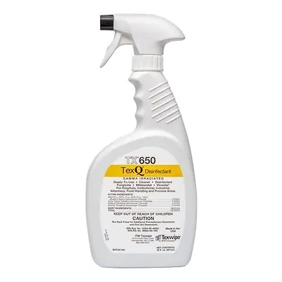Texwipe - TX650 Surface Disinfectant Cleaner TexQ® Quaternary Based Trigger Spray Liquid 22 oz. Bottle Unscented Sterile