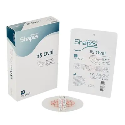 Ferris Manufacturing - 8053 PolyMem® Shapes® Adhesive with Border Foam Dressing