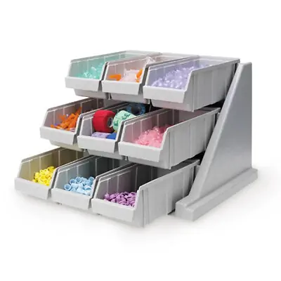 Market Lab Inc - 2557 Tiered Bin System Gray Polymer 14-1/4 X 20 X 21 Inch