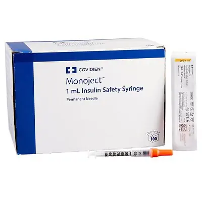 Cardinal - 8881511110 Monoject™ Insulin Syringe with Needle