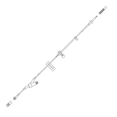Zevex - 340-4133 IV Pump Set Curlin® Pump 1 Port 20 Drops / mL Drip Rate Without Filter 98 Inch Tubing Solution