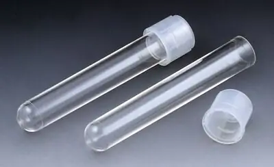 Globe Scientific - 110158 Test Tube Plain 15 mL Dual Position Snap Cap Polystyrene Tube