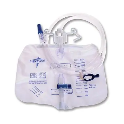 Medline - DYND15205 Medline® Urinary Drain Bag With Slide Cap