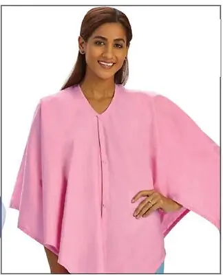 Fashion Seal Uniforms - 740 Exam Cape SimplySoft® Pink One Size Fits Most Front Opening Snap Closure Female Reusable